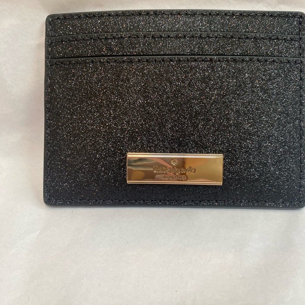 Kate Spade Glittery Black Card Holder